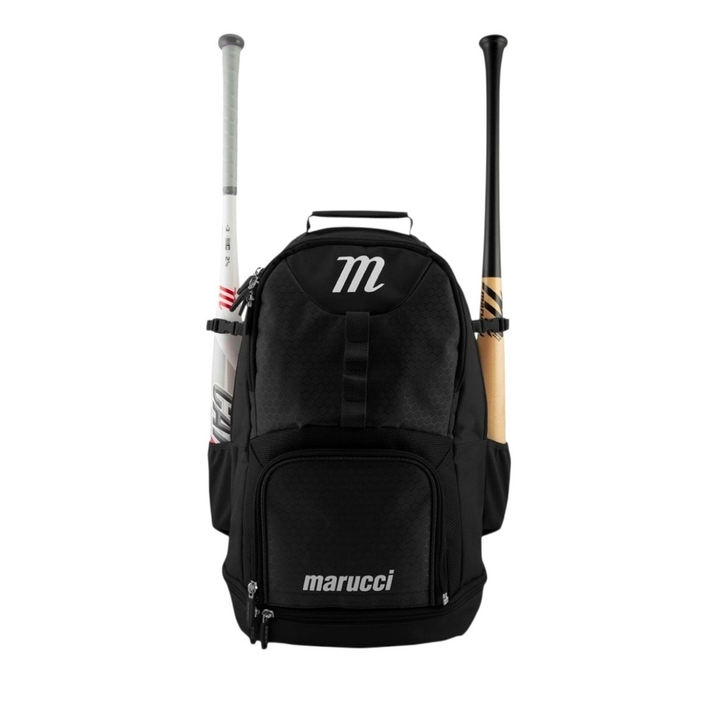 Marucci F5 Bat Pack Backpack OS Black Hexagon Baseball Softball Equipment Bag - Picture 12 of 13